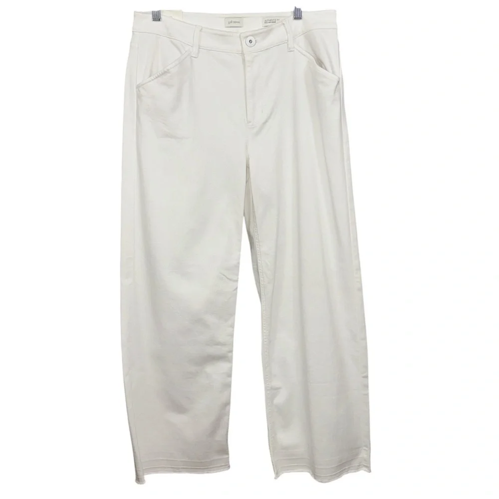 NWT J. Jill Denim White Full Leg Crops - Size 10T - Authentic Fit